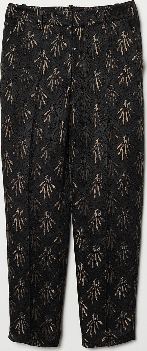 

Брюки H&M 0703371 36 Черные с серебристым
