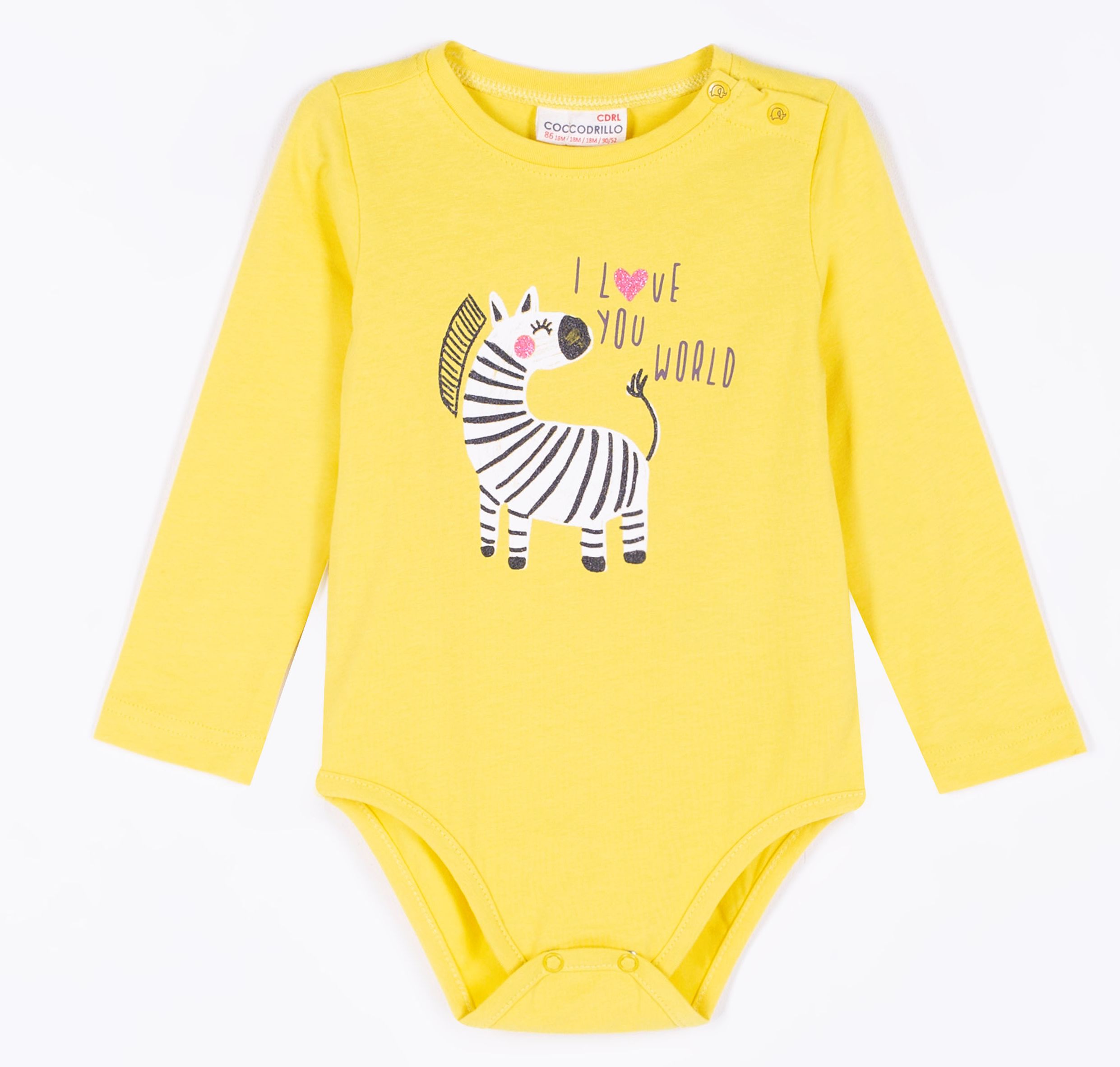 

Боди Coccodrillo Be Brave WC1112101BEB-004 68 см Желтое