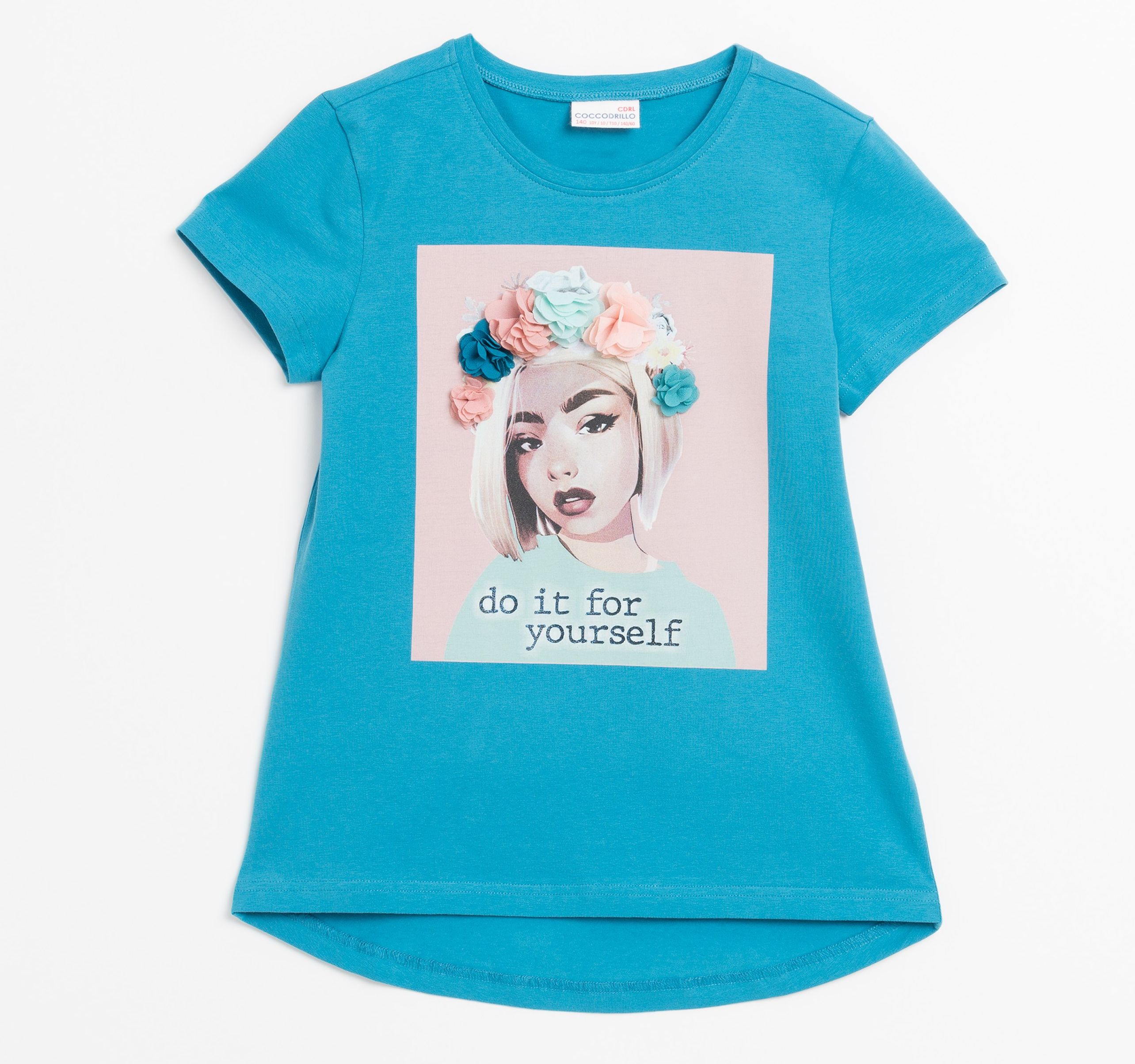 

Футболка Coccodrillo Self Love First WC1143203SEL-014 134 см Голубая