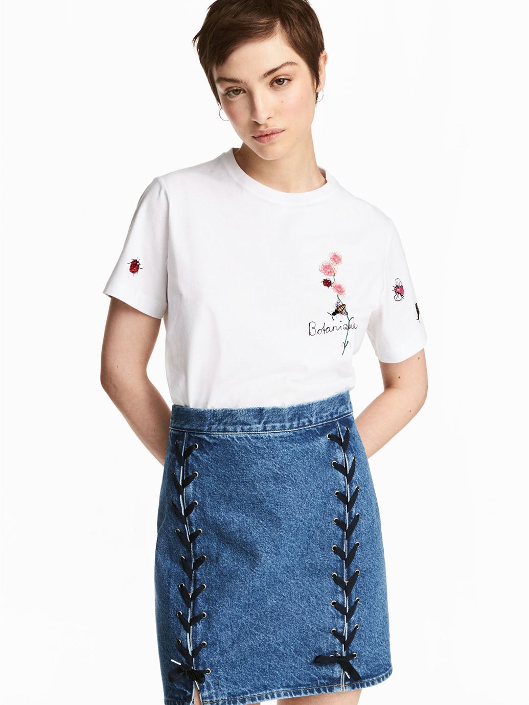 

Джинсовая юбка H&M 0527147_01  Синяя, Джинсовая юбка H&M 0527147_01 32 Синяя