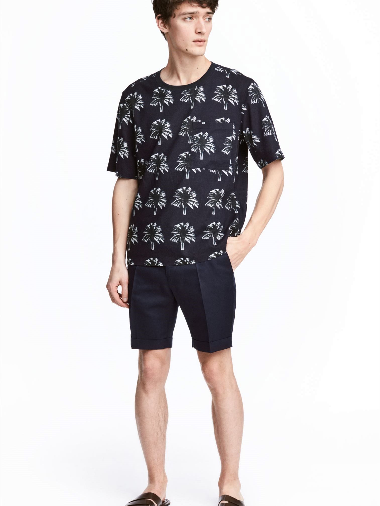 

Шорты H&M 4833315RP21 48 Темно-синие