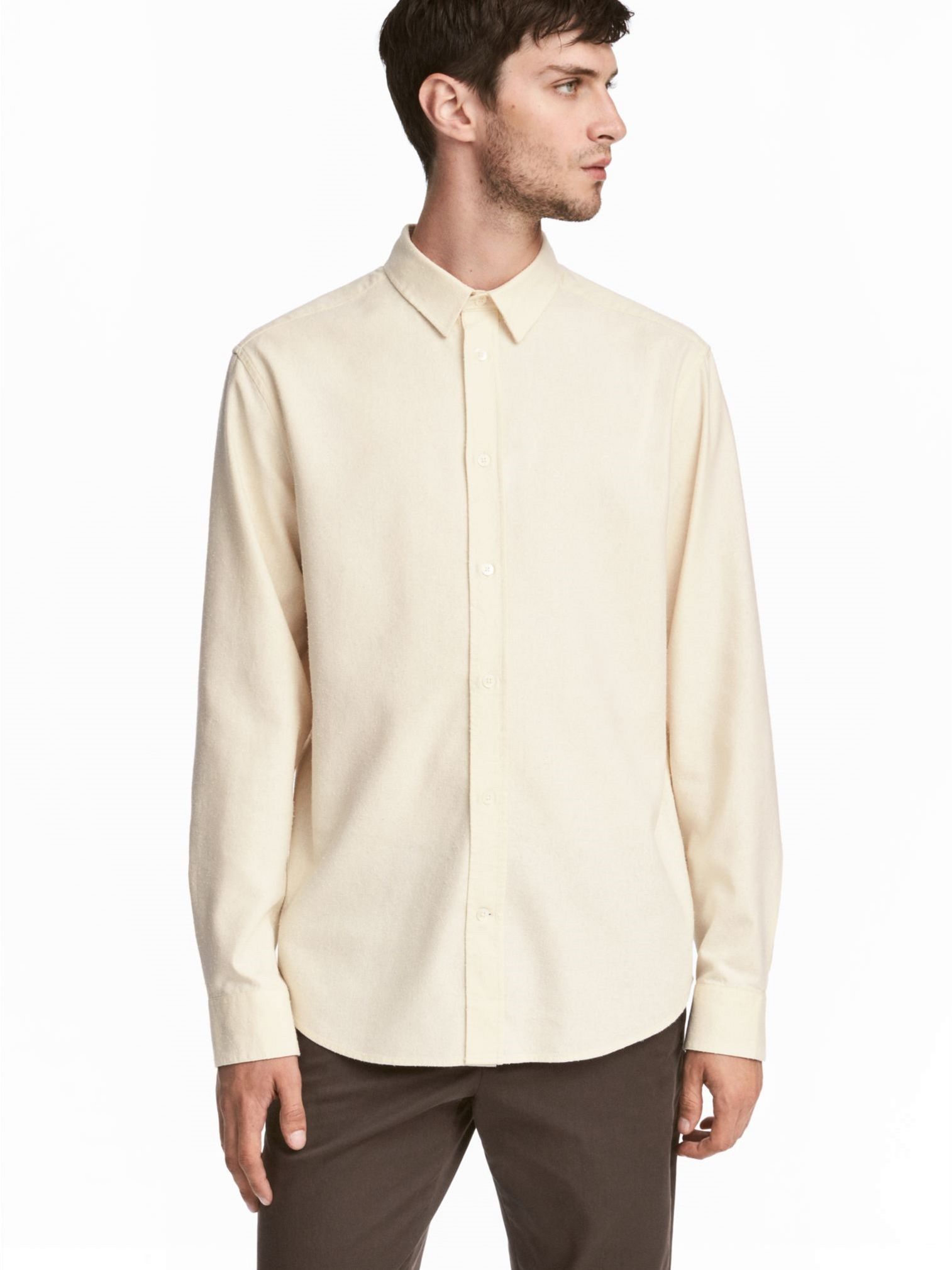 

Рубашка H&M 5507836RP21 M Молочная