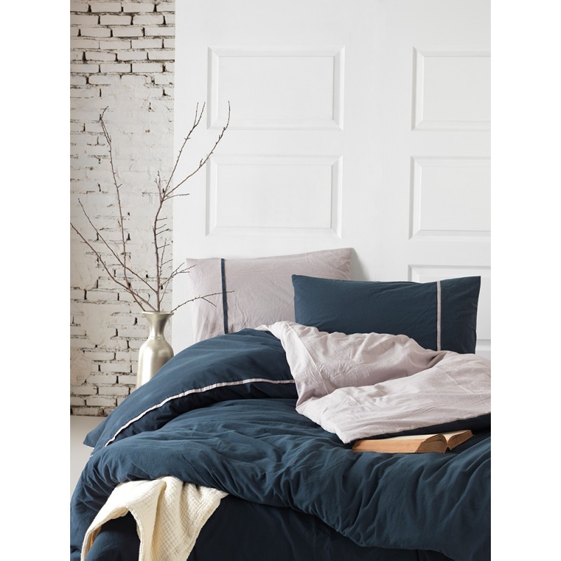 

Комплект постельного белья SoundSleep Stonewash DoubleFace евро синий