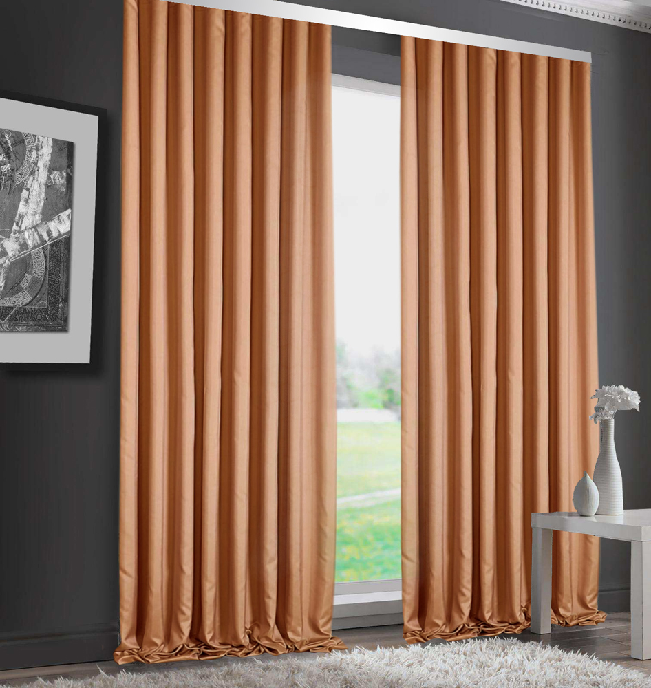 

Комплект штор Декор-Ин Занзибар облегченные Янтарно-коричневые 200х270 2 шт