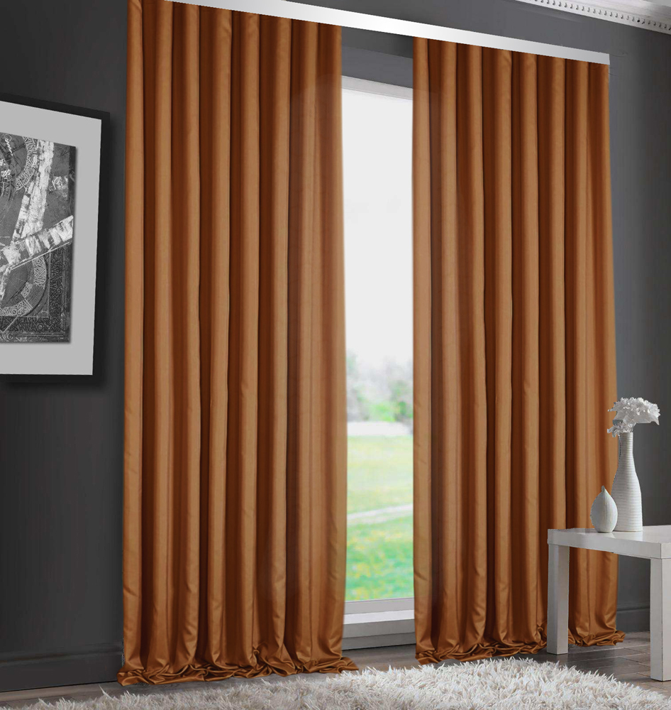 

Комплект штор Декор-Ин Занзибар облегченные Светло-коричневые 200х260 2 шт