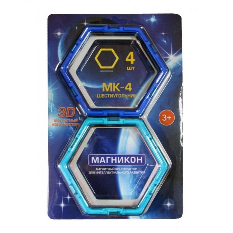 

Дополнительный набор Магнитный конструктор Шестиугольник 4 шт Магникон