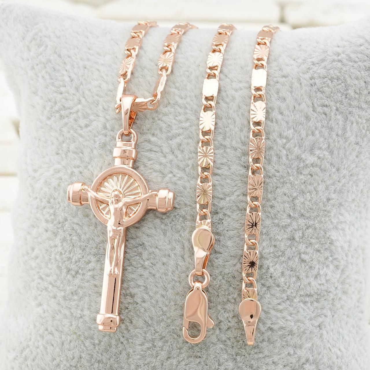 

Набор Xuping 90593 цепочка длина 60 ширина 0.3 см + крестик 38х18 мм позолота РО