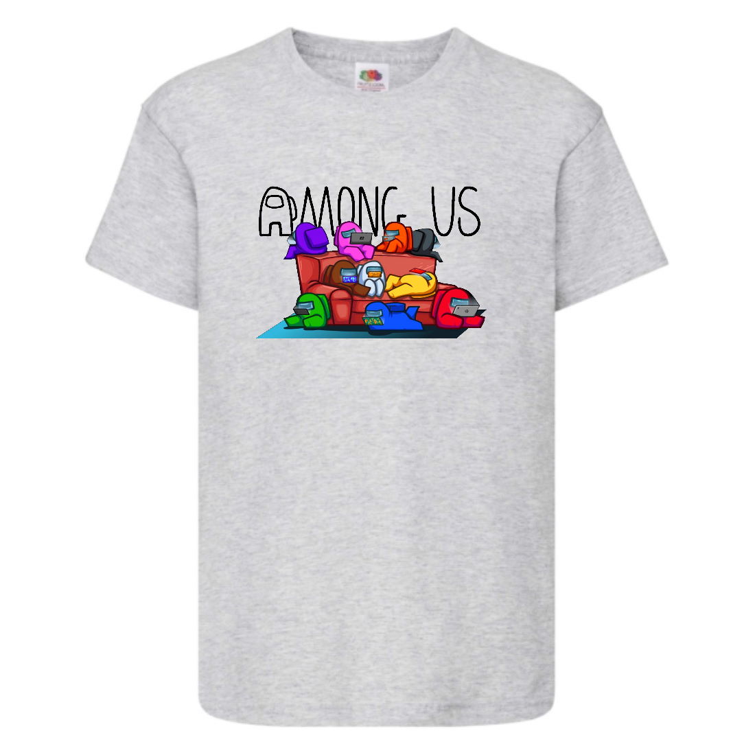 

Футболка детская Амонг АС 09 (Among US) серая (AMG grey 09) 128 см