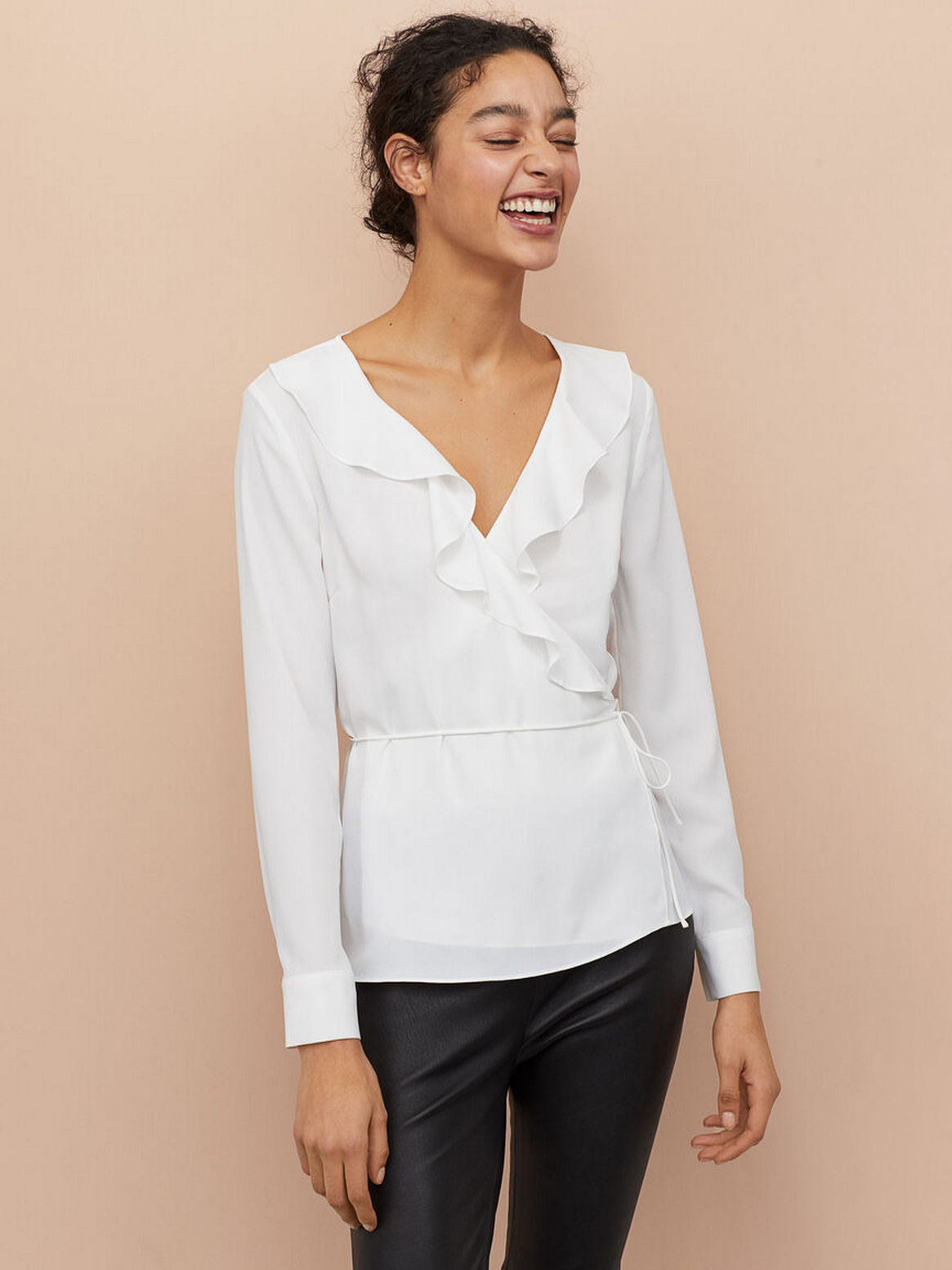 

Блузка H&M 0826252-1  Белая, Блузка H&M 0826252-1 38 Белая