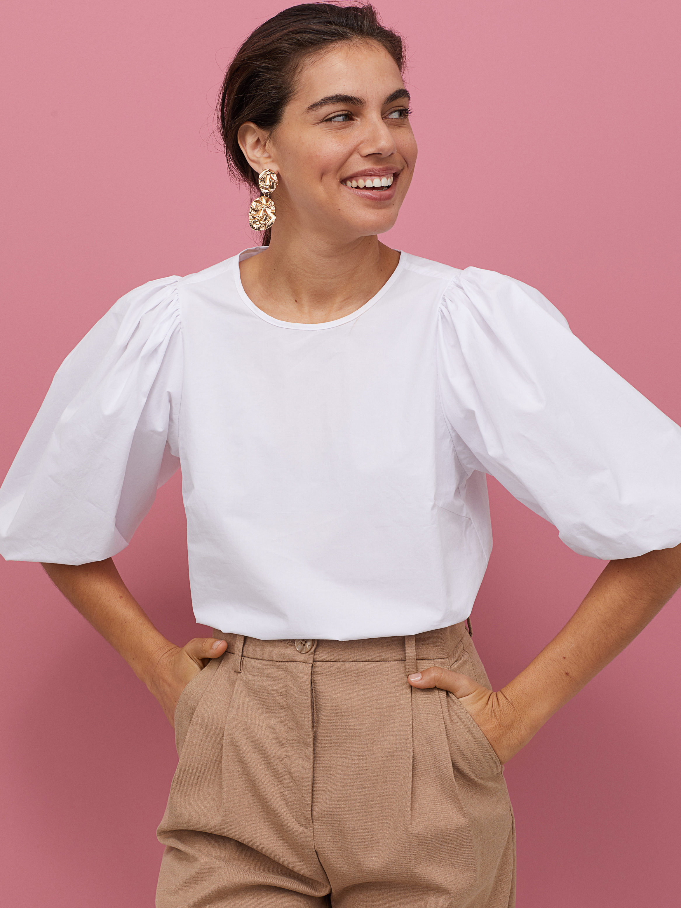 

Блузка H& 0858052-1  Белая, Блузка H&M 0858052-1 M Белая