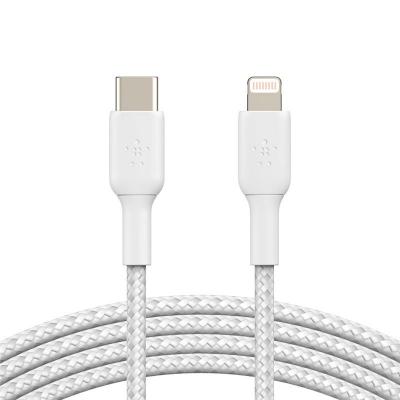 

Дата кабель USB 2.0 AM to Lightning 1.0m BRAIDED white Belkin