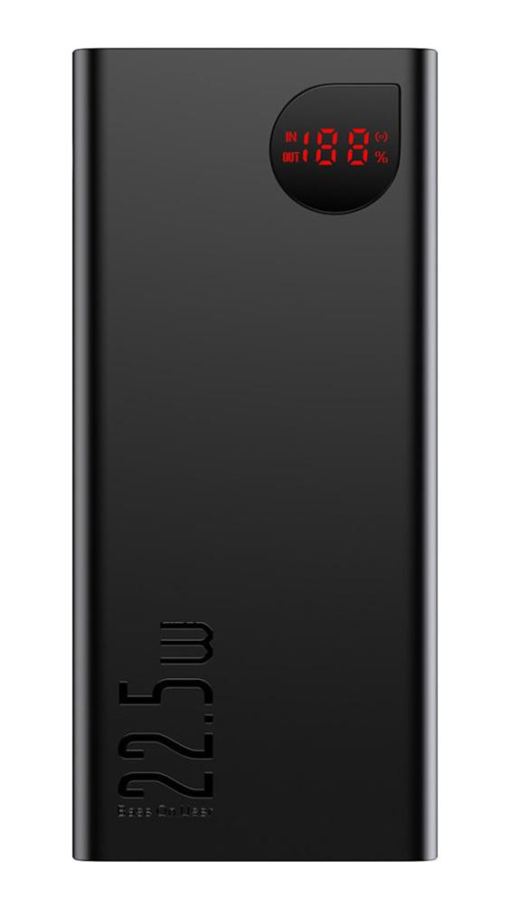 

УМБ Baseus Adaman Metal Digital Display Quick Charge 22.5 Вт 10000 мАч Черная (PPIMDA-B0A)