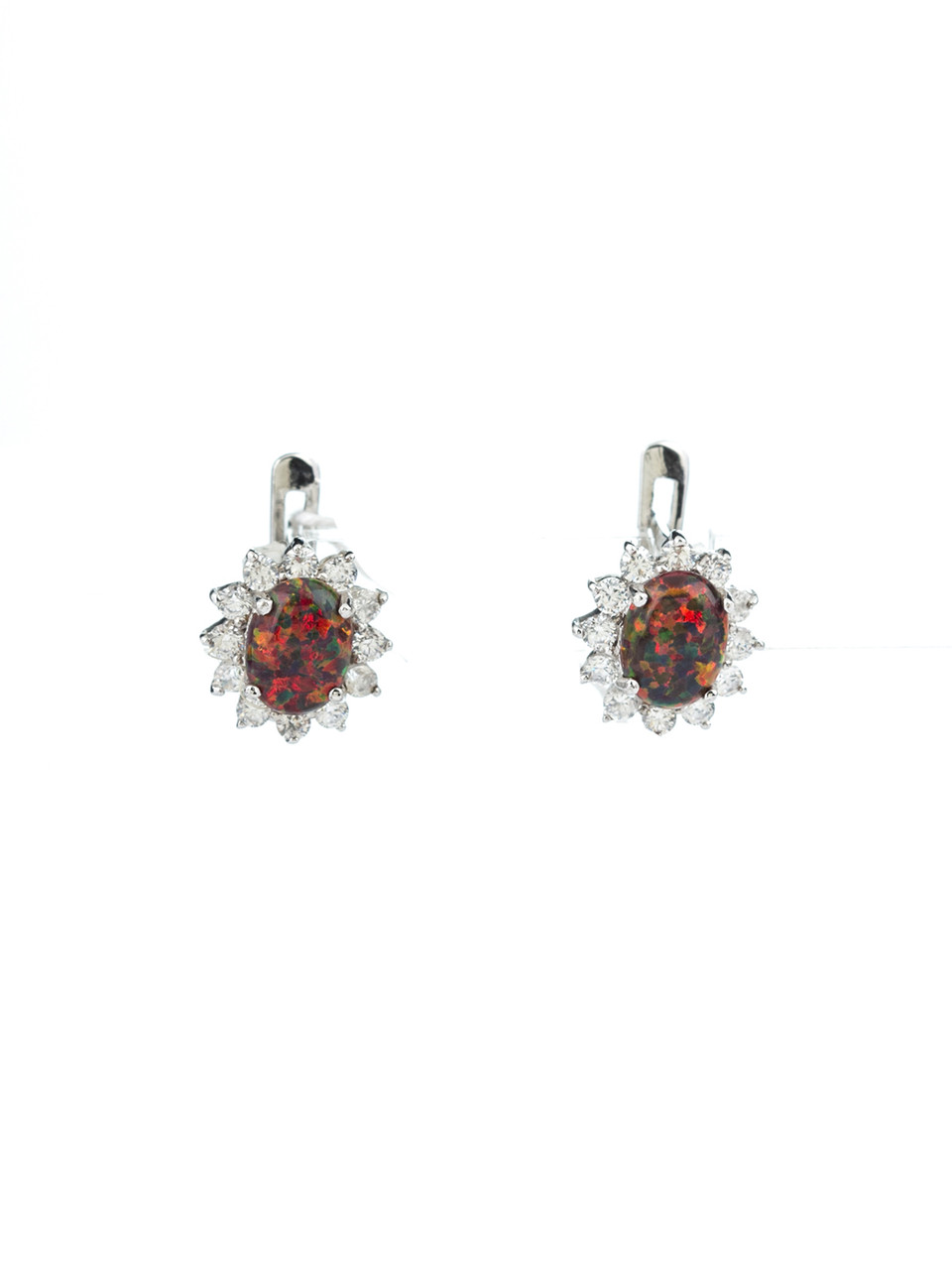 

Серьги серебряные с коричневым опалом FS-006