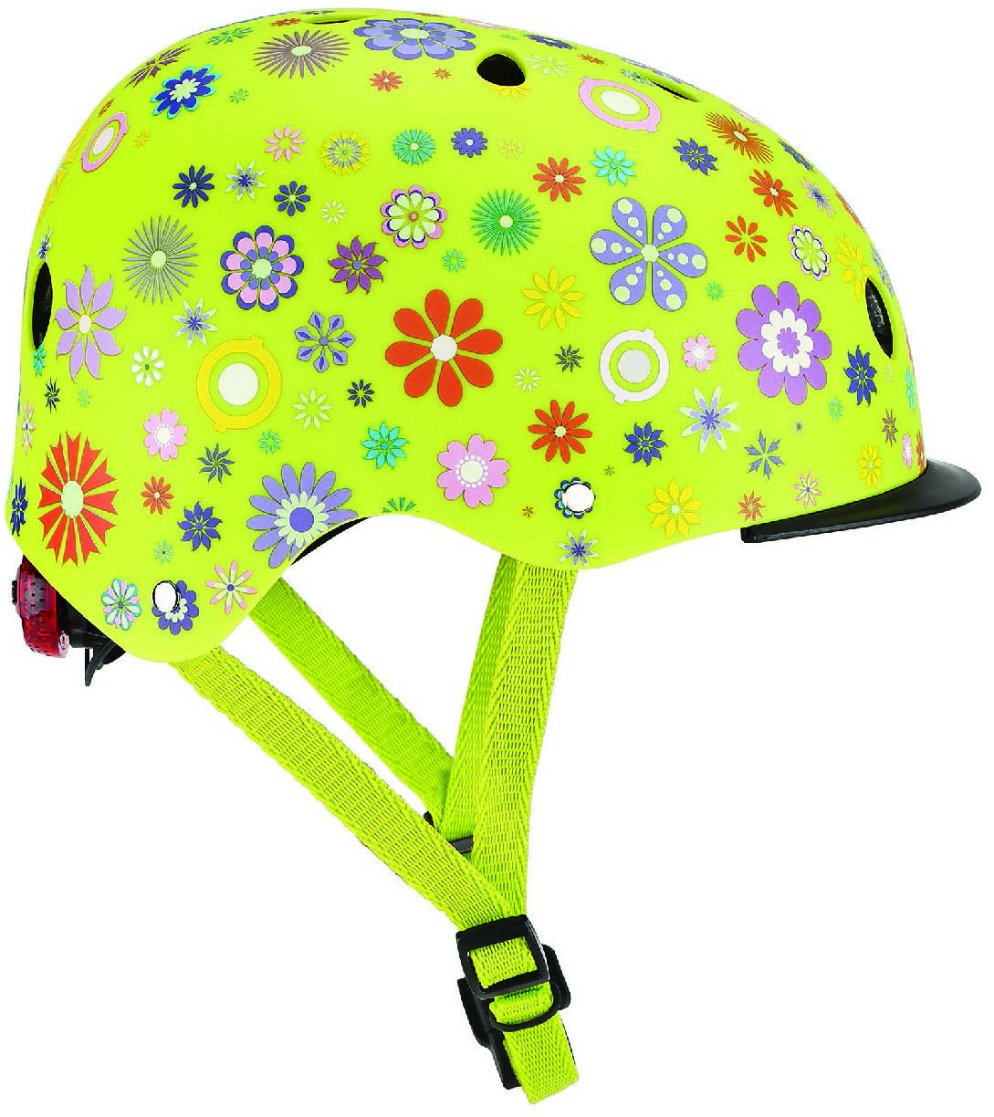 

Шлем защитный детский Globber с фонариком 48-53 см (XS/S) Цветы зеленый (507-106) (4897070184916)