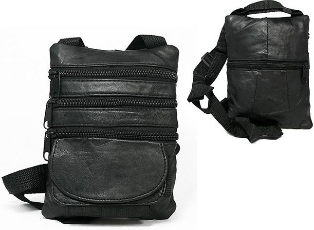 

Кожаный кошелек на шею Loren SS564 черный STSMMTSS564 black