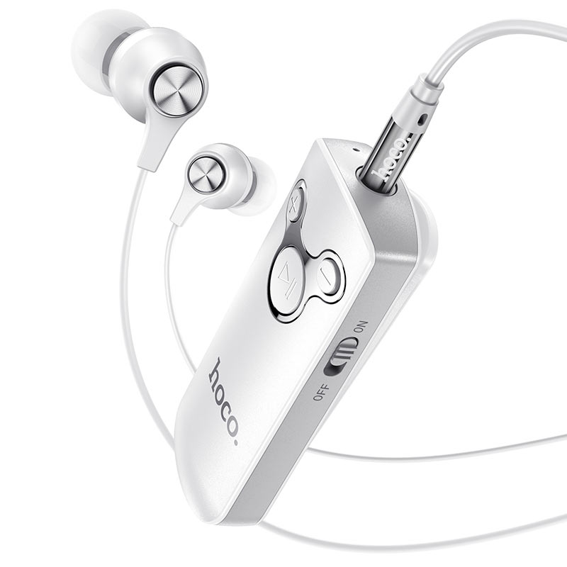 

Bluetooth аудио ресивер (адаптер) с наушниками Hoco E52 White