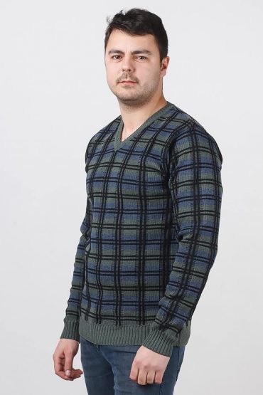 

Пуловер мужской Diko 891124  оливково-черно-джинсовый, Пуловер мужской Diko 891124 L оливково-черно-джинсовый