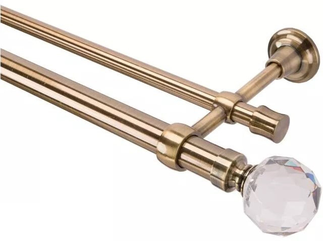 

Карниз для штор Mardom Tende Crystal антик двойной 28/19 мм 160 см