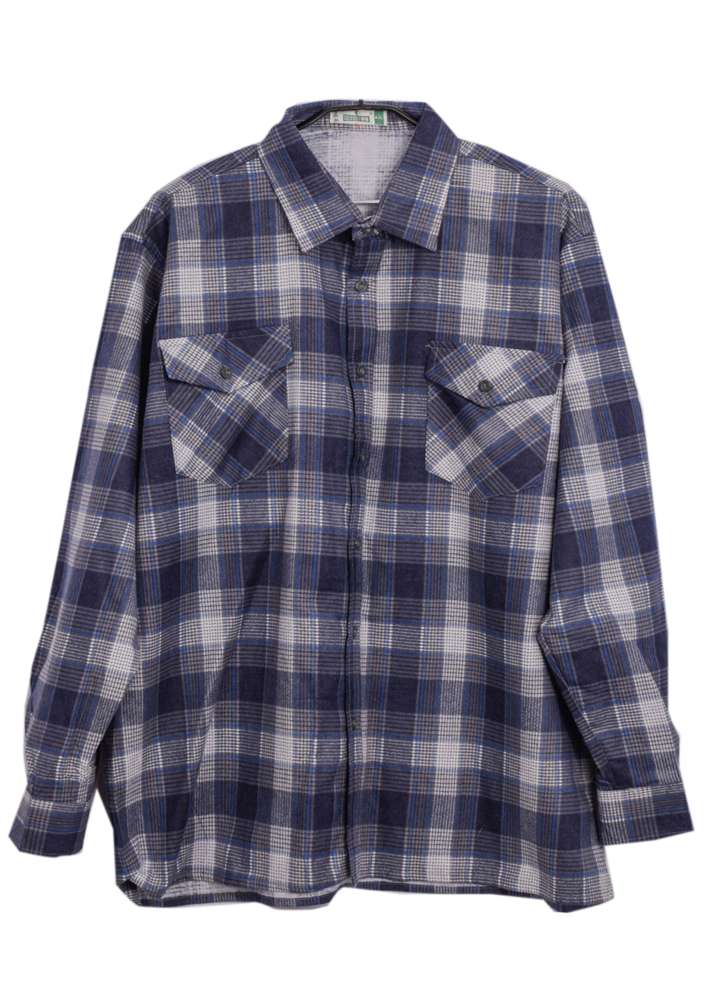 

Рубашка мужская в клетку длинный рукав Hetai A23-12. 4XL. Размер 50-52
