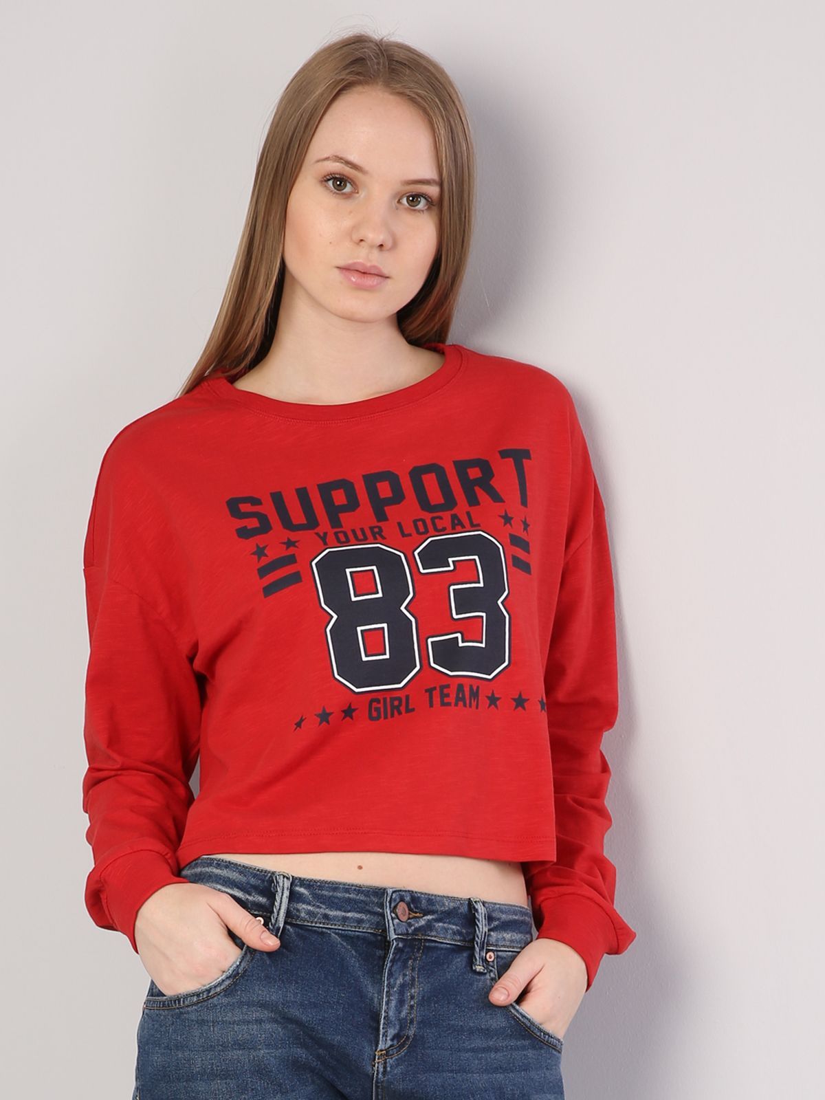 

Футболка с длинными рукавами Colin's CL1035603RED, Футболка с длинными рукавами Colin's CL1035603RED L