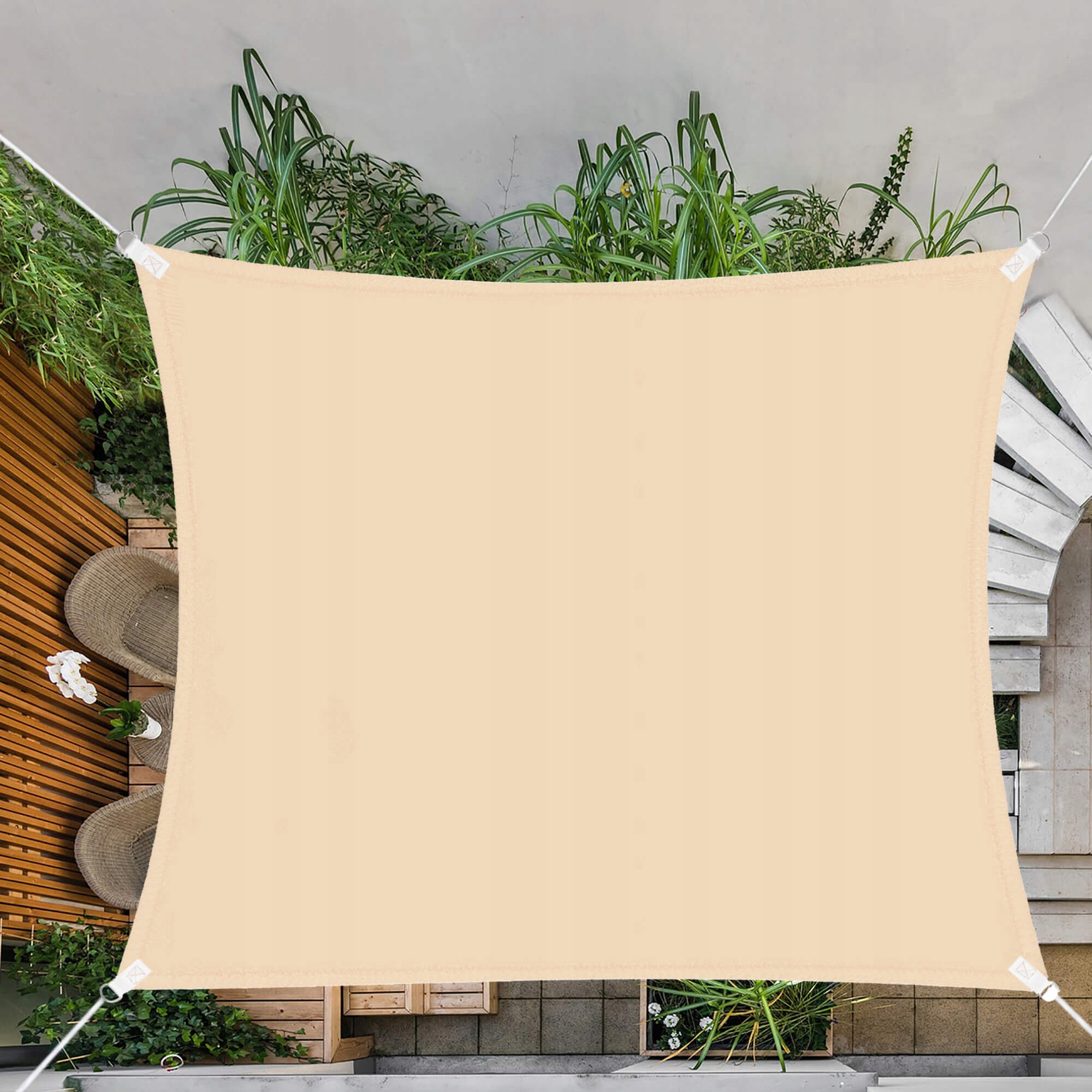 

Тент-парус теневой для дома, сада и туризма Springos 3 x 3 м SN1030 Beige