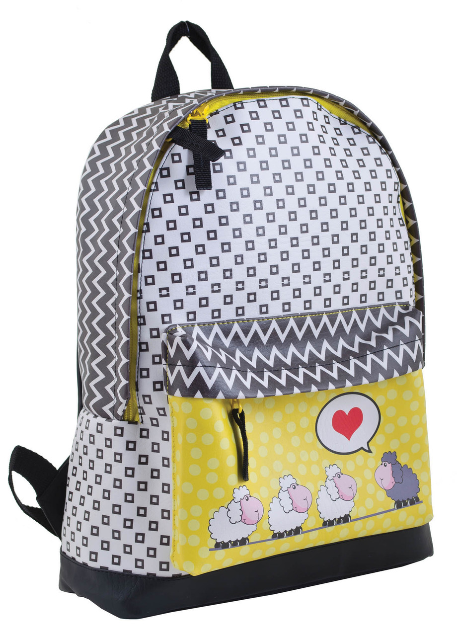 

Рюкзак подростковый Yes Weekend ST-28 Love sheeps искуственная кожа 553544