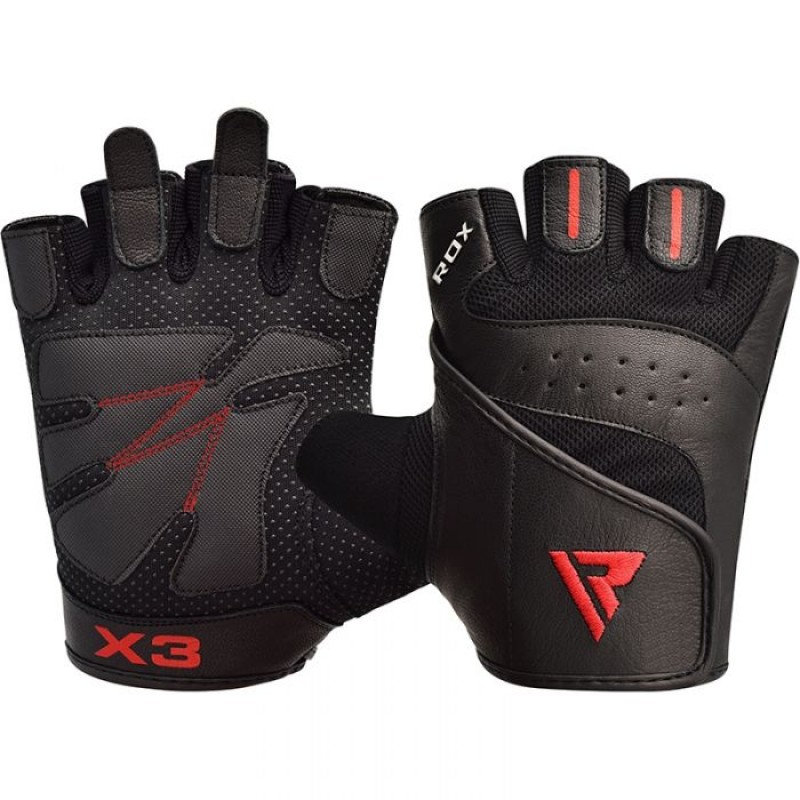 

Перчатки для фитнеса RDX S2 Leather Black S, код: 40277
