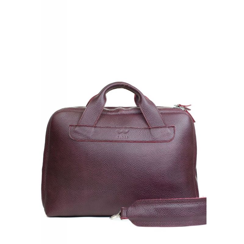 

Шкіряна ділова сумка Attache Briefcase бордовий флотар