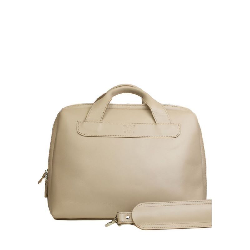 

Шкіряна ділова сумка Attache Briefcase бежевий