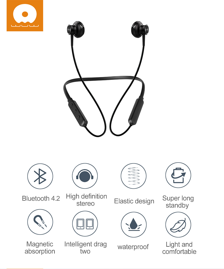 

Беспроводные наушники WUW Bluetooth R40 Black (115170)