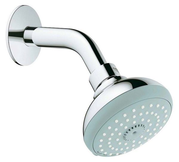 

Верхній душ New Grohe Tempesta 100 з настінним душовим кронштейном, 3 режими струменю, колір хром 26088000