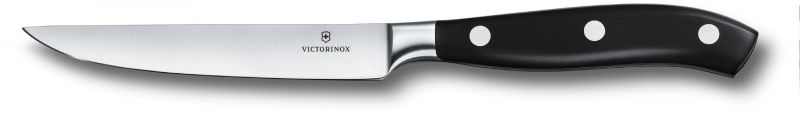 

Кухонный нож Victorinox Forged Steak Grand Maitre 12см с чёрной ручкой (GB) (77203.12G)