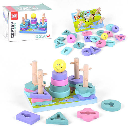 

Деревянная игра "Пирамидки" 2 вида AToys (73413)