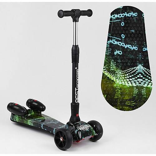 

Самокат с турбиной, дымом и музыкой (черный с рисунком) Best Scooter (65628)