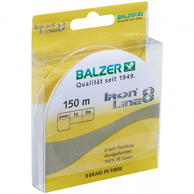

Шнур рыболовный Balzer Iron Line 8x 150 м 0.21 мм 15.4 кг Желтый