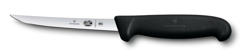 

Кухонный нож Victorinox Fibrox Boning 12см экстра-узкое обвалочный с чёрной ручкой (56203.12)