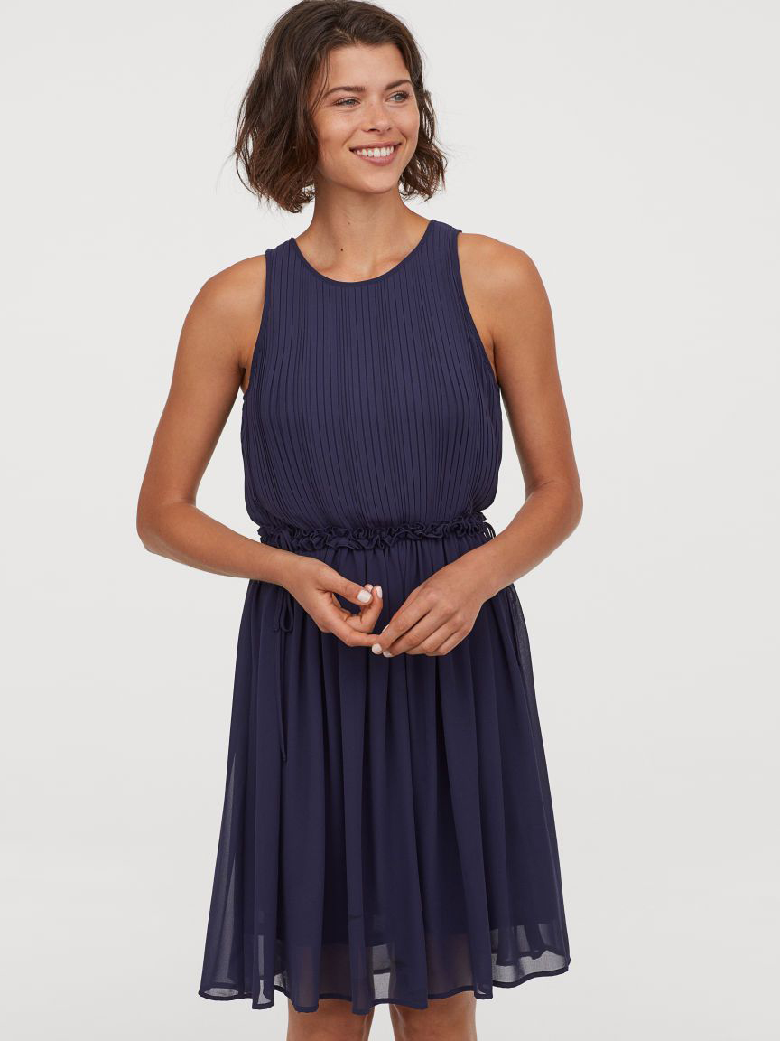 

Платье H&M 0641187-9  Синее, Платье H&M 0641187-9 40 Синее