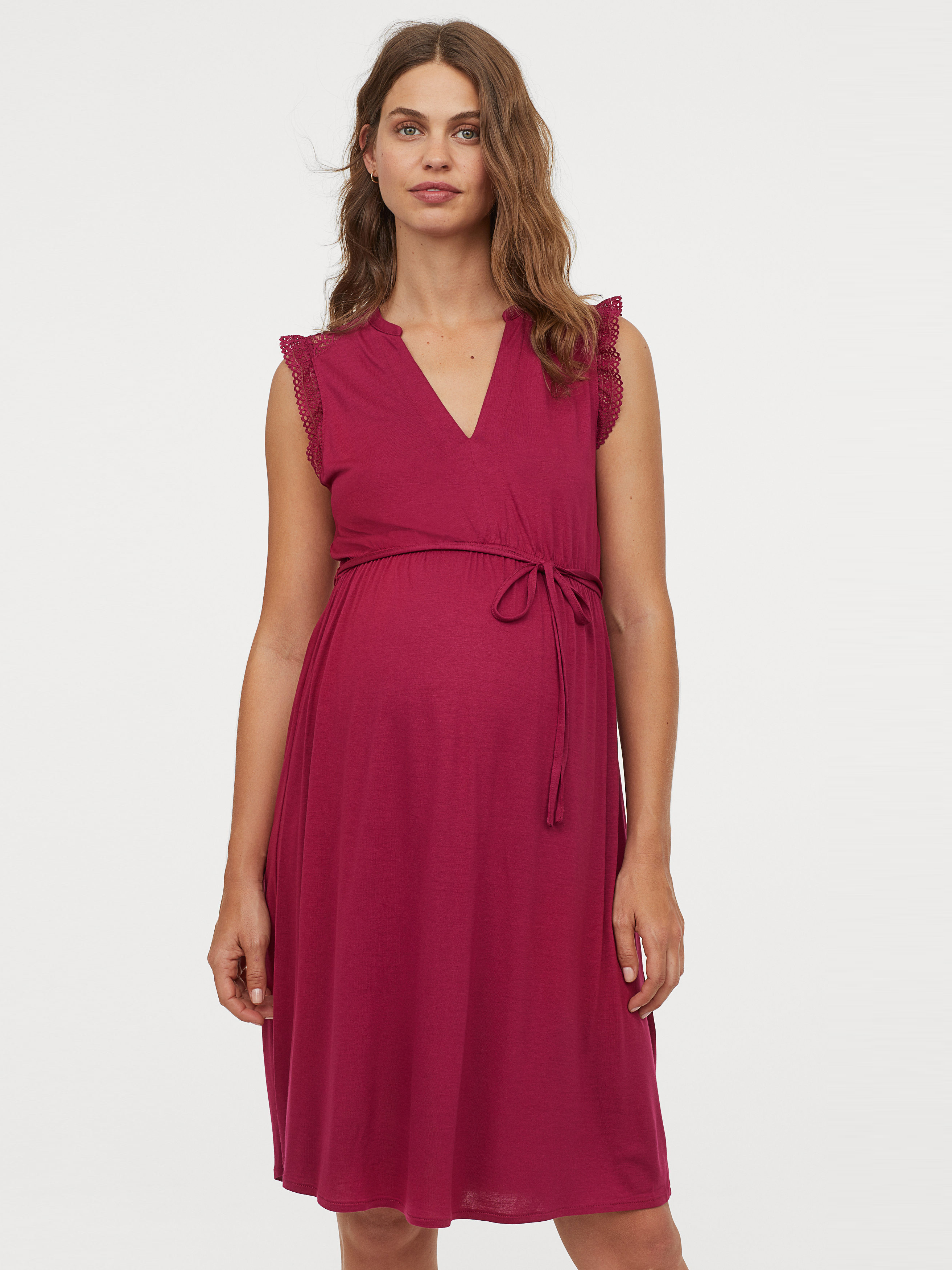 

Платье для беременных H&M 0775184-0 XS Вишневое