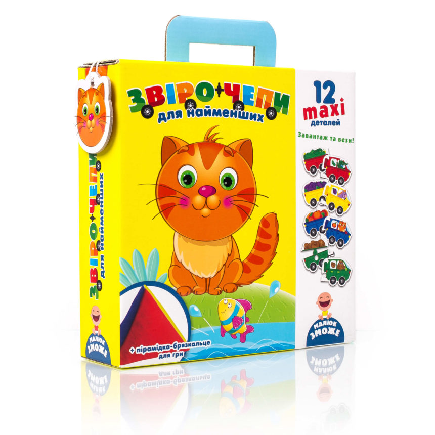 

Игра с мякгой пирамидкой "Звірочепи" для найменших Vladi Toys VT2906-01 (укр)