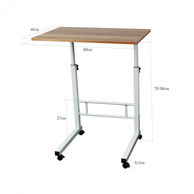 

Стол портативный на колесиках Creative Nails с регулировкой высоты