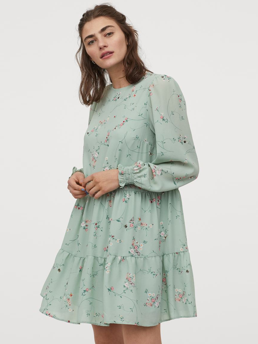 

Платье H&M 0844456-1  Мятное, Платье H&M 0844456-1 40 Мятное