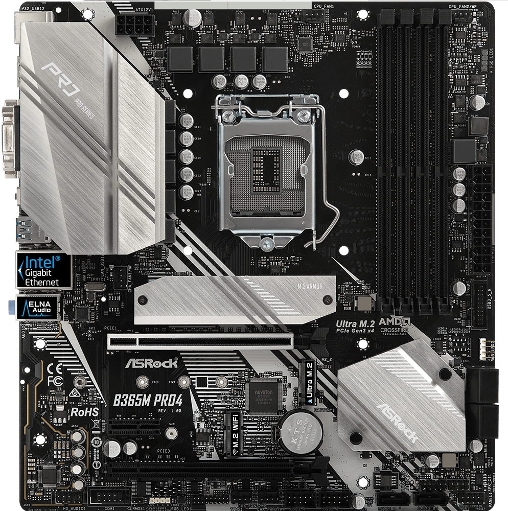 

Материнская плата ASRock B365M Pro4 Socket 1151