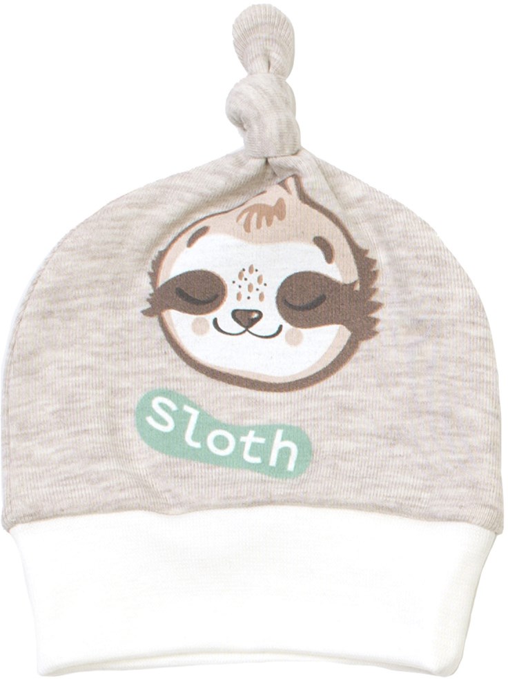 

Шапочка-узелок Baby Veres Sloth yoga 106-2.88 40 см Бежевая