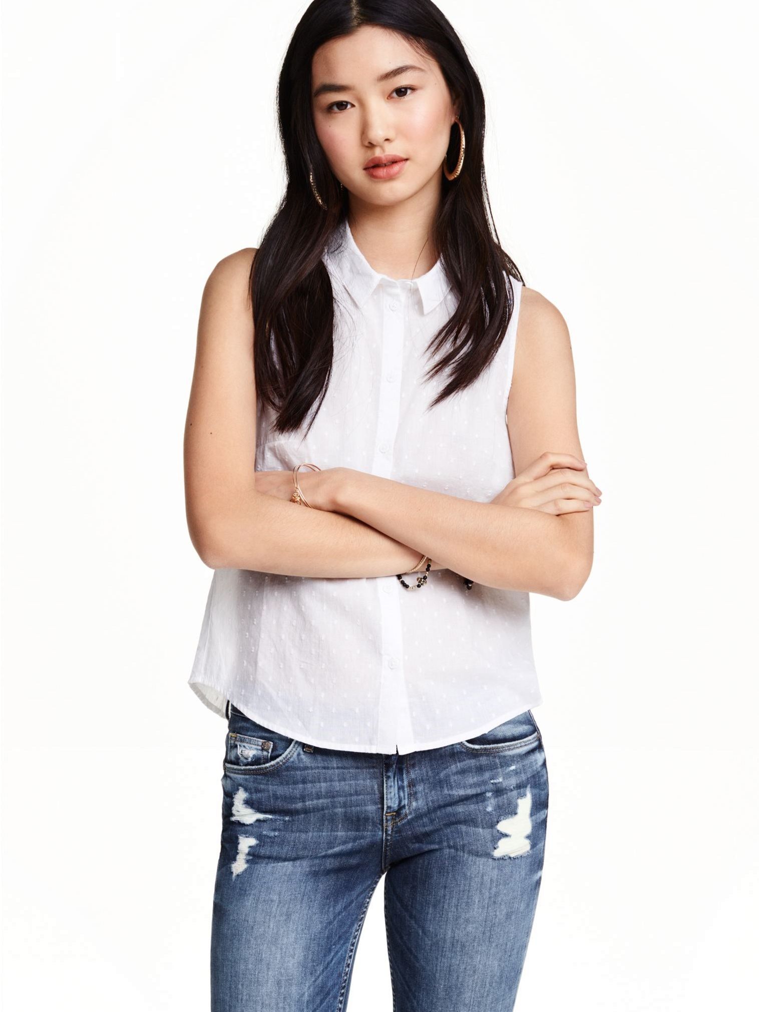

Блузка H&M 3448373RP21  Белая, Блузка H&M 3448373RP21 38 Белая