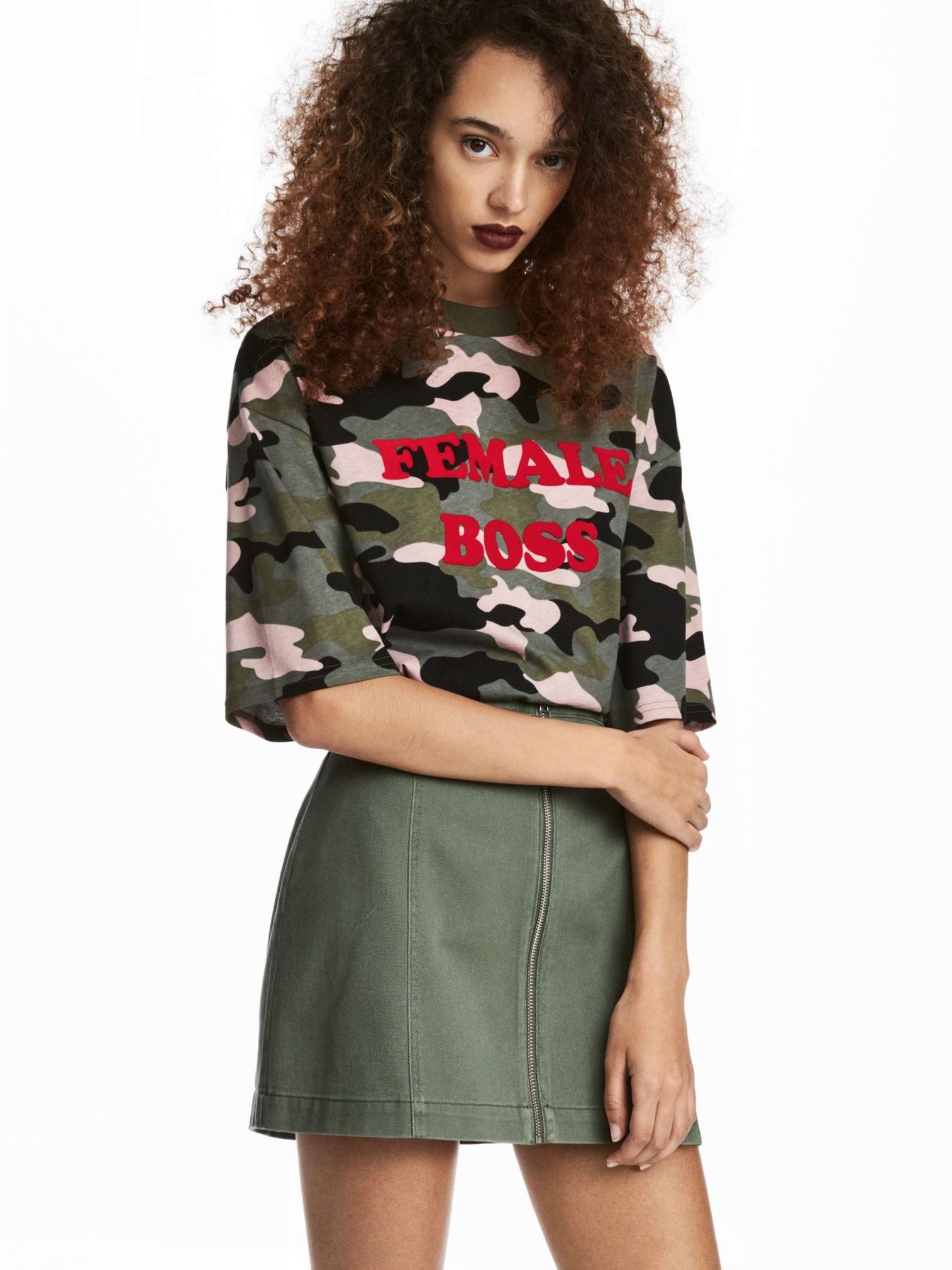

Юбка H&M 5148656RP21 40 Хаки
