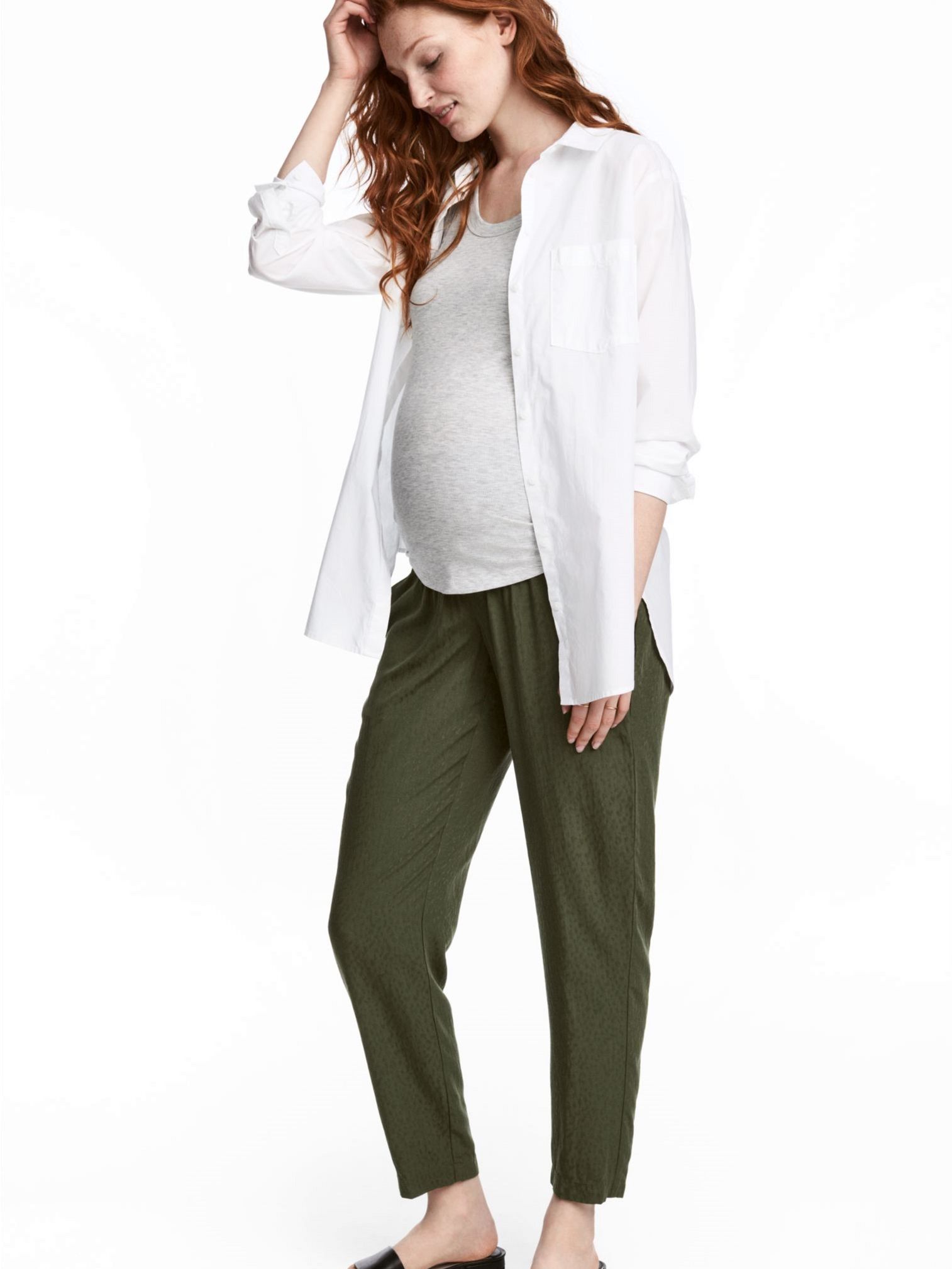

Брюки для беременных H&M 5414726RP21 38 Хаки