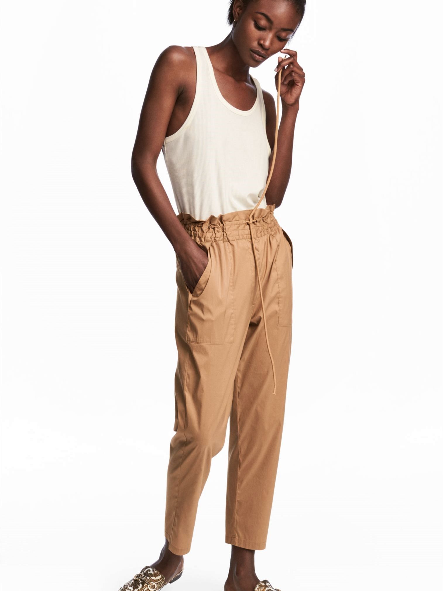 

Брюки H&M 5563956RP21 40 Коричневые