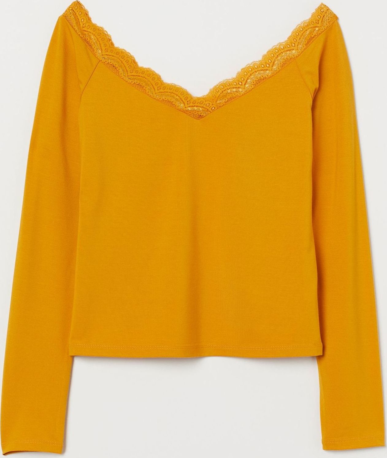 

Лонгслив H&M 7437229dm XS Горчичный