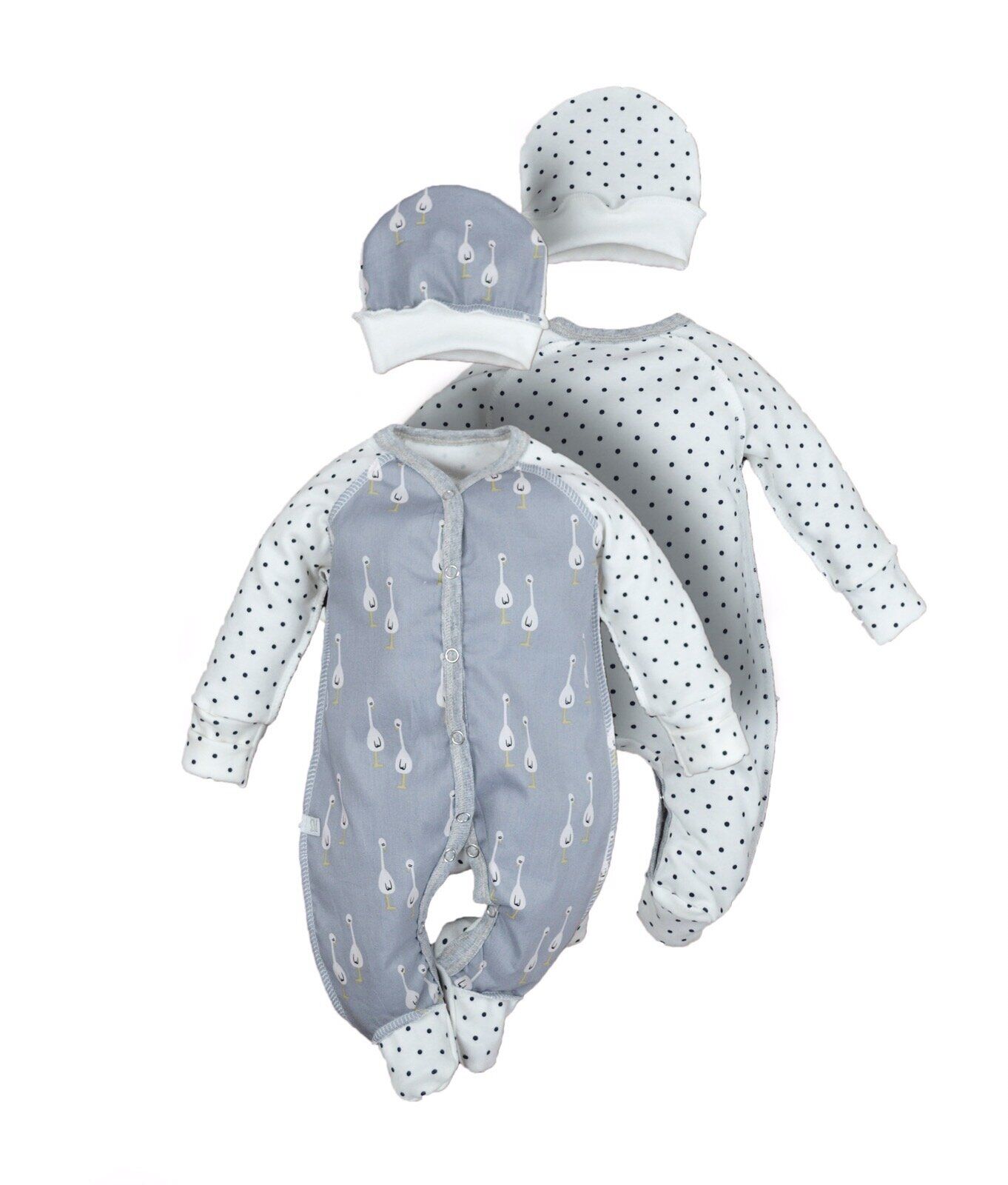 

Человечек RoyalBaby Лебеди р.56, 0-3 мес