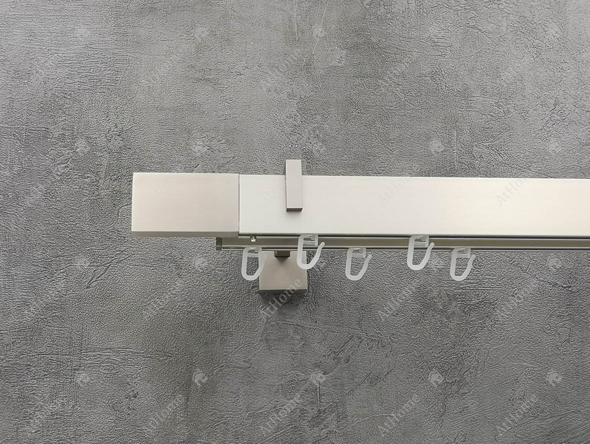 

Карниз Marcin Dekor Square line Квадро 400 см двойной Сталь матовая (кронштейн 9-13 см)